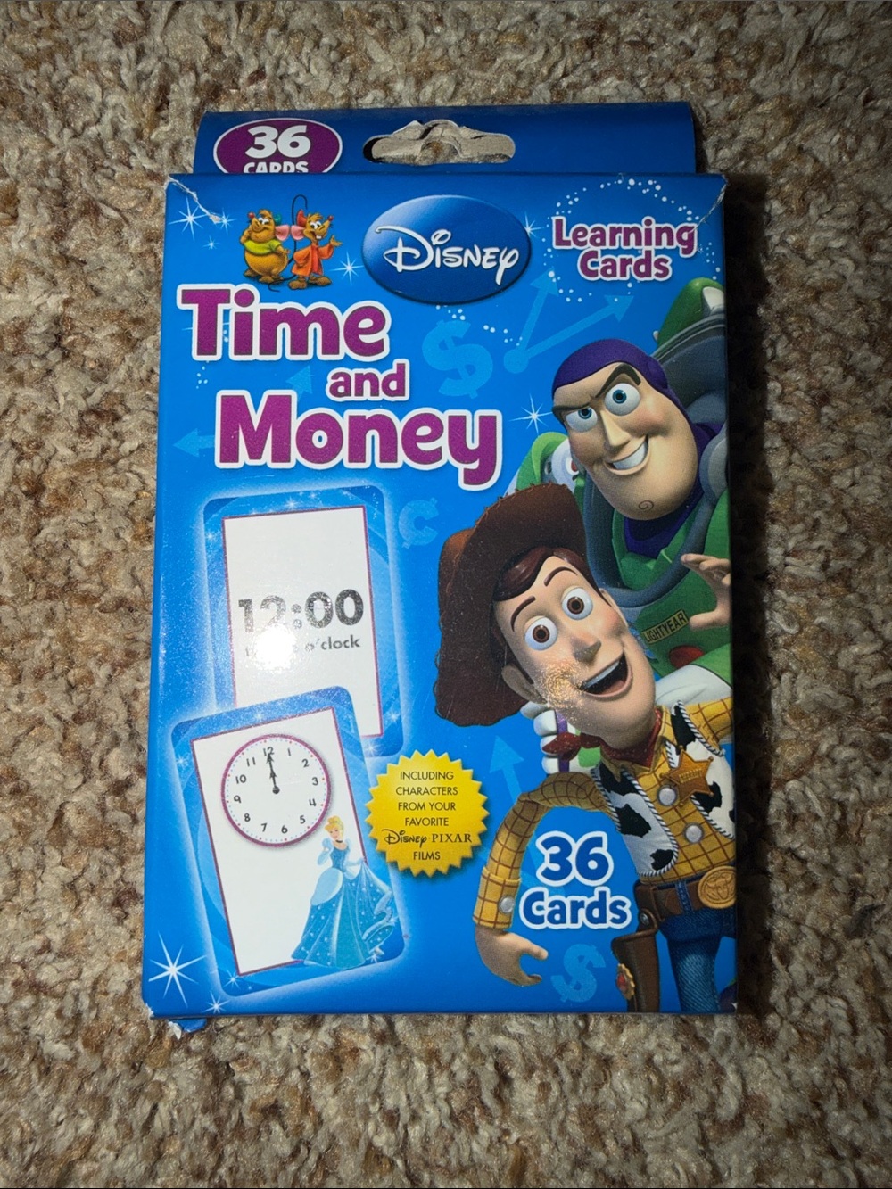 Disney Pixar Disney Learning...Time And Money...Learning Game Cards